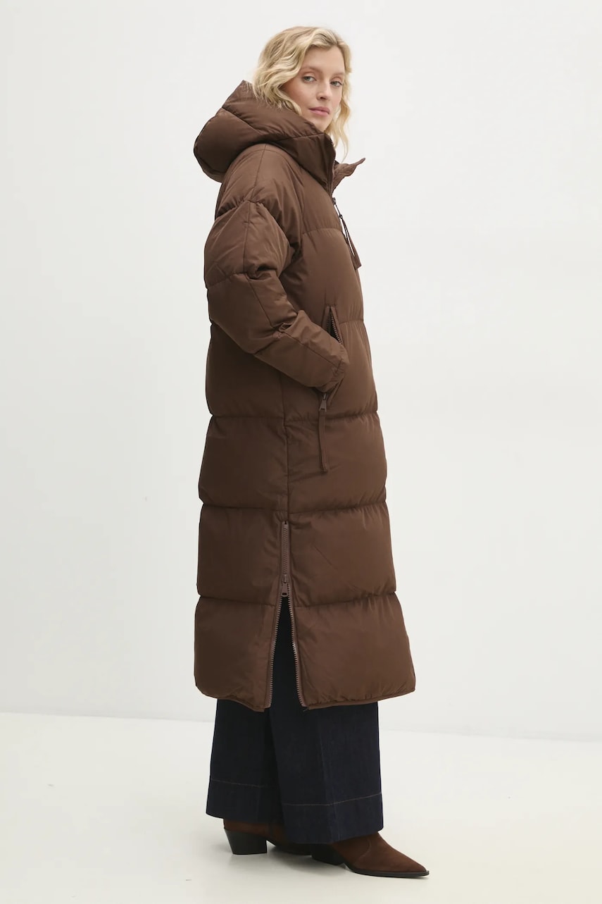 Answear Lab geaca femei, culoarea maro, de iarna Answear Lab geaca femei, culoarea maro, de iarna