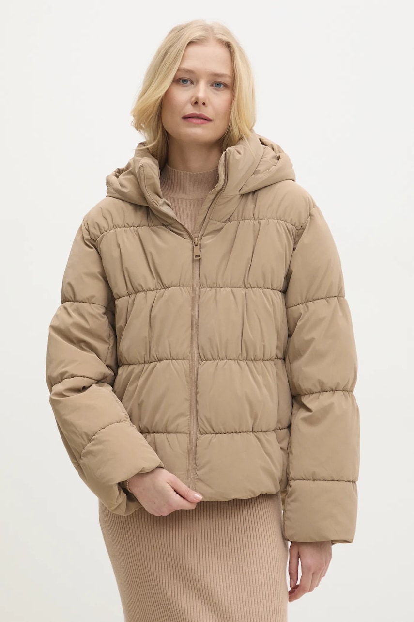 Answear Lab geaca femei, culoarea bej, de iarna