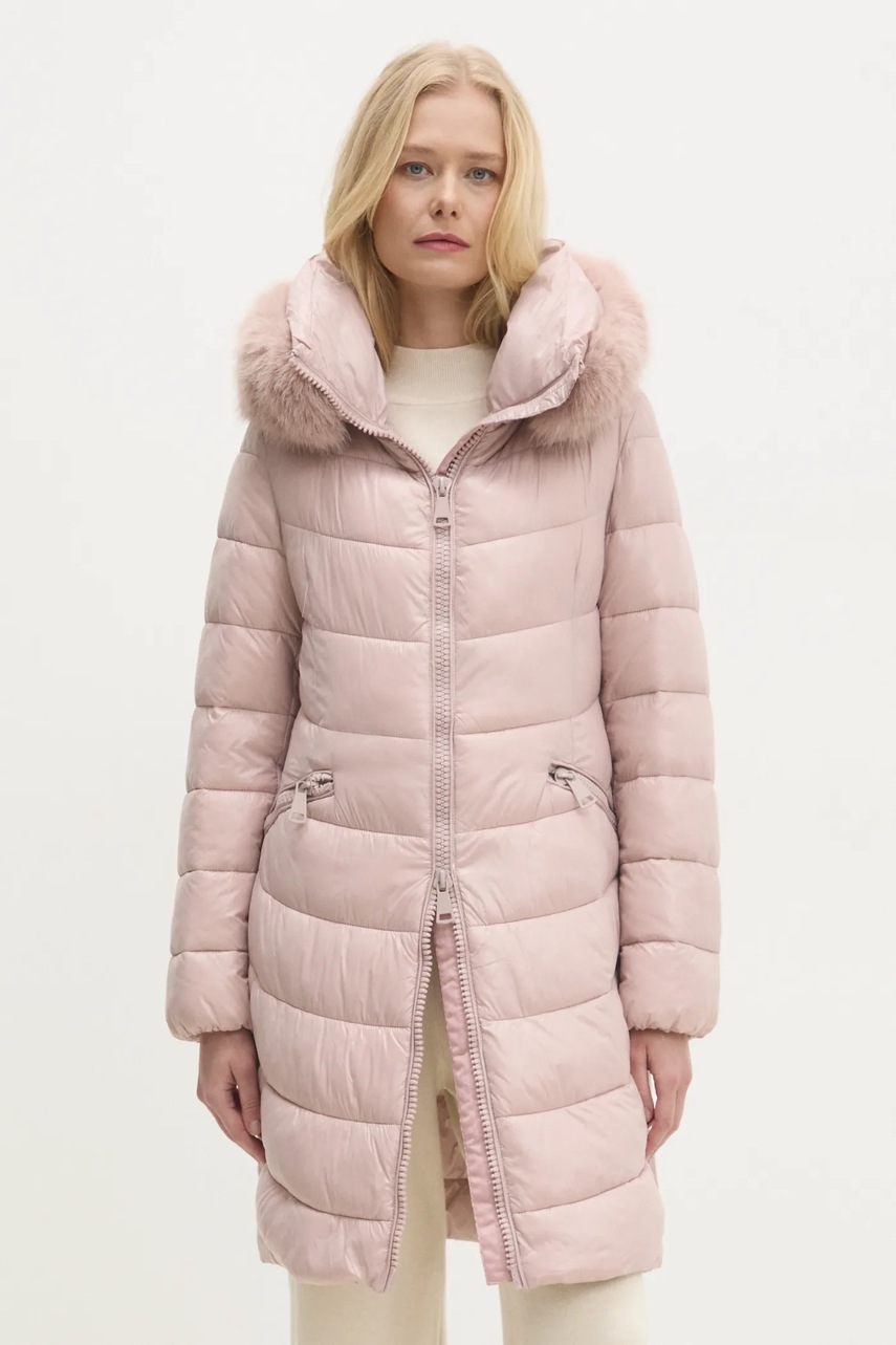 

Яке Answear Lab в розово зимен модел, Розов