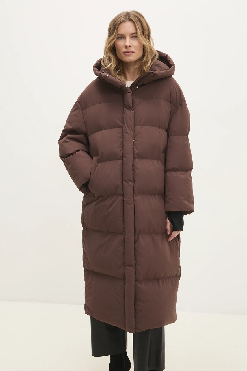 Answear Lab geaca femei, culoarea maro, de iarna, oversize