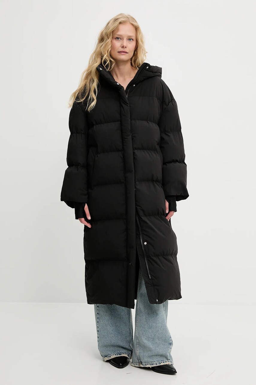 Answear Lab geaca femei, culoarea negru, de iarna, oversize
