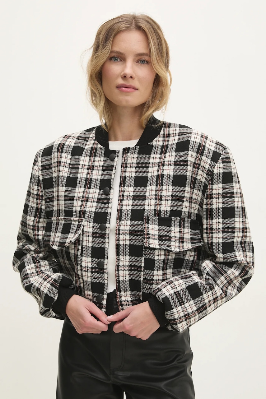 Answear Lab geaca femei, culoarea negru, de tranzitie, oversize