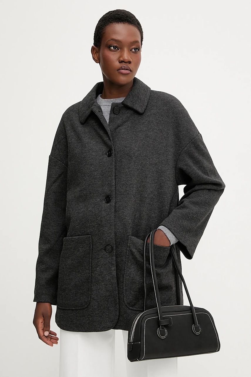 Μπουφάν Answear.LAB χρώμα: γκρι φωτογραφία