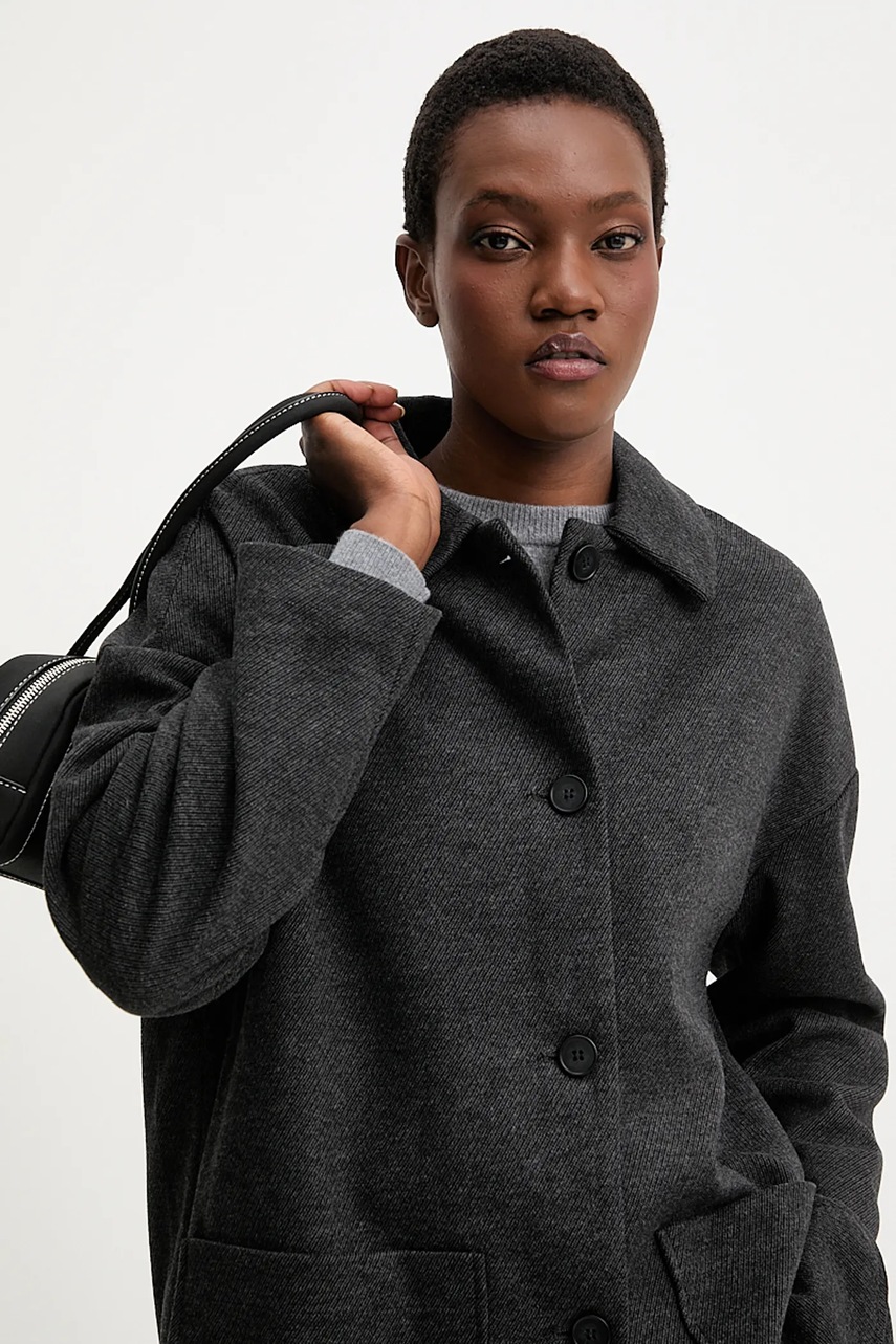 Μπουφάν Answear.LAB χρώμα: γκρι φωτογραφία