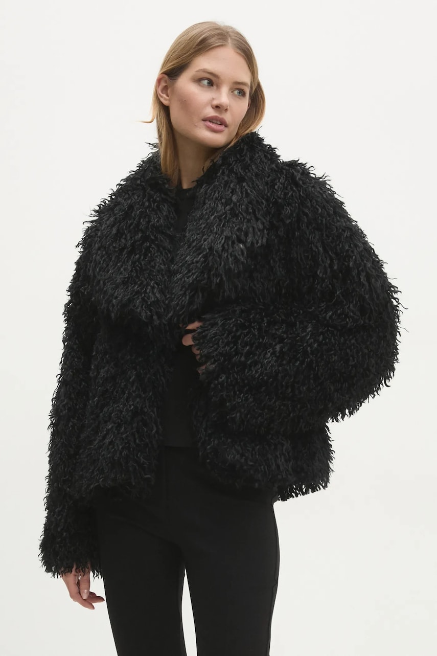 Answear Lab geaca femei, culoarea negru, de tranzitie
