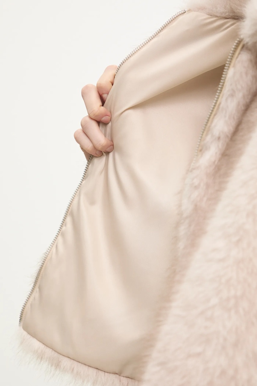 Μπουφάν Answear.LAB χρώμα: μπεζ φωτογραφία