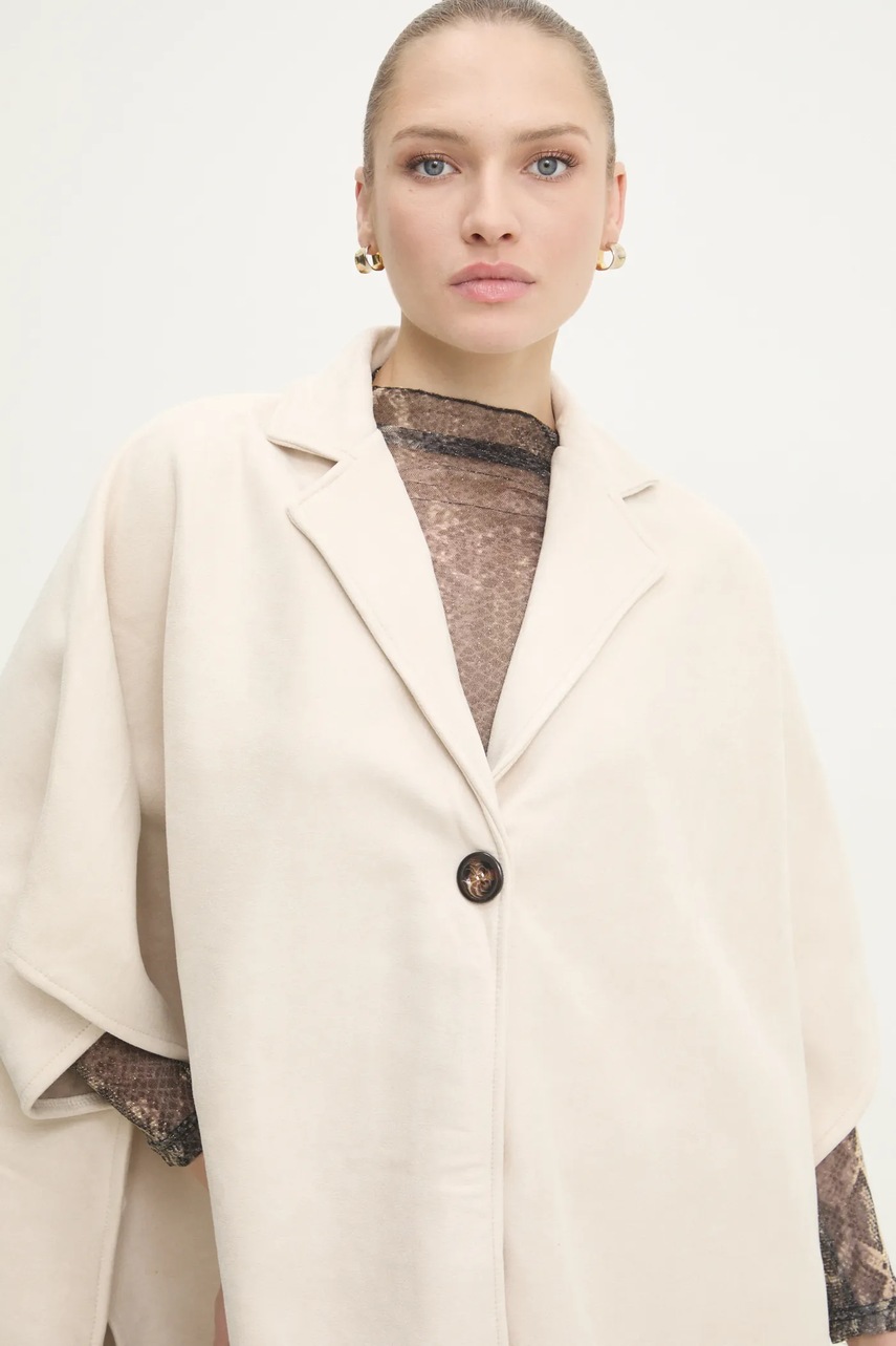 Μπουφάν Answear.LAB χρώμα: μπεζ φωτογραφία