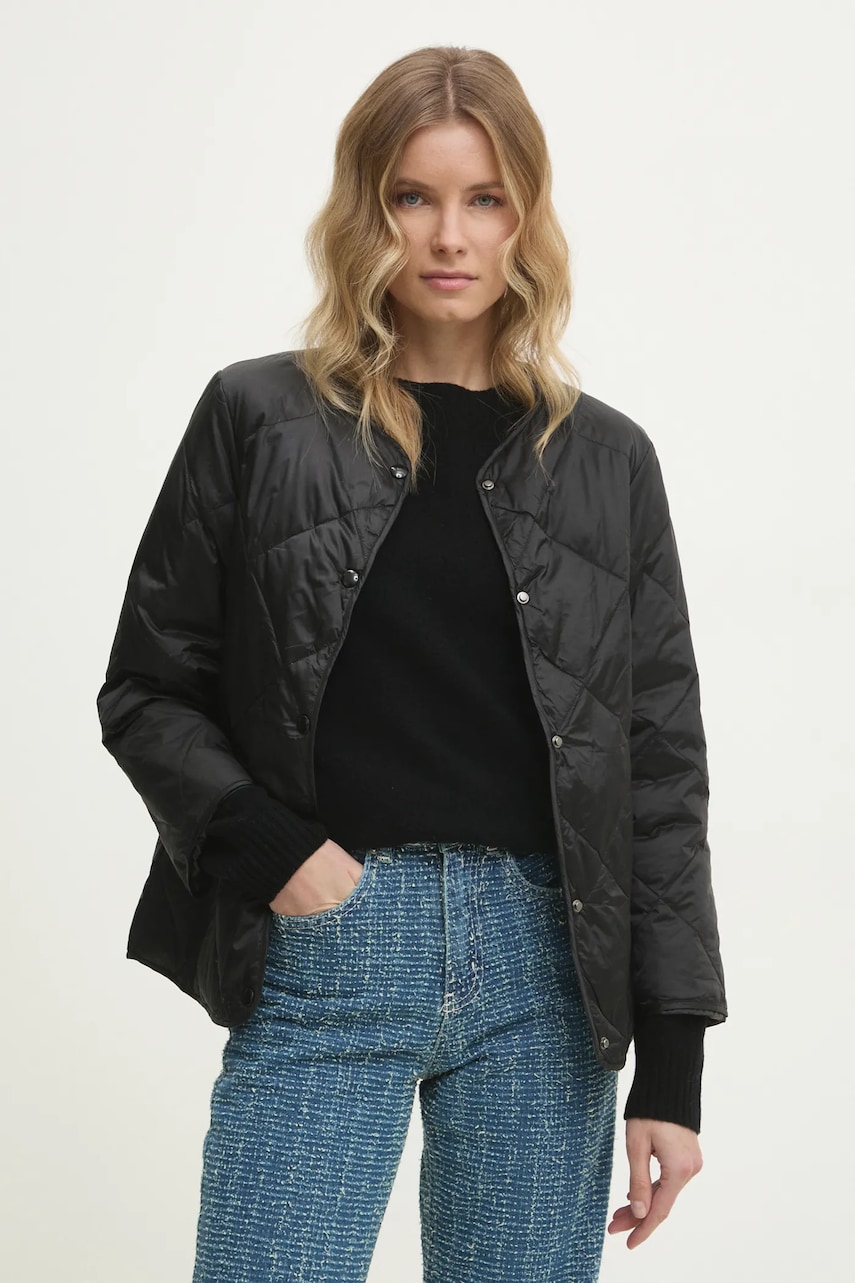 Answear Lab geaca femei, culoarea negru, de tranzitie