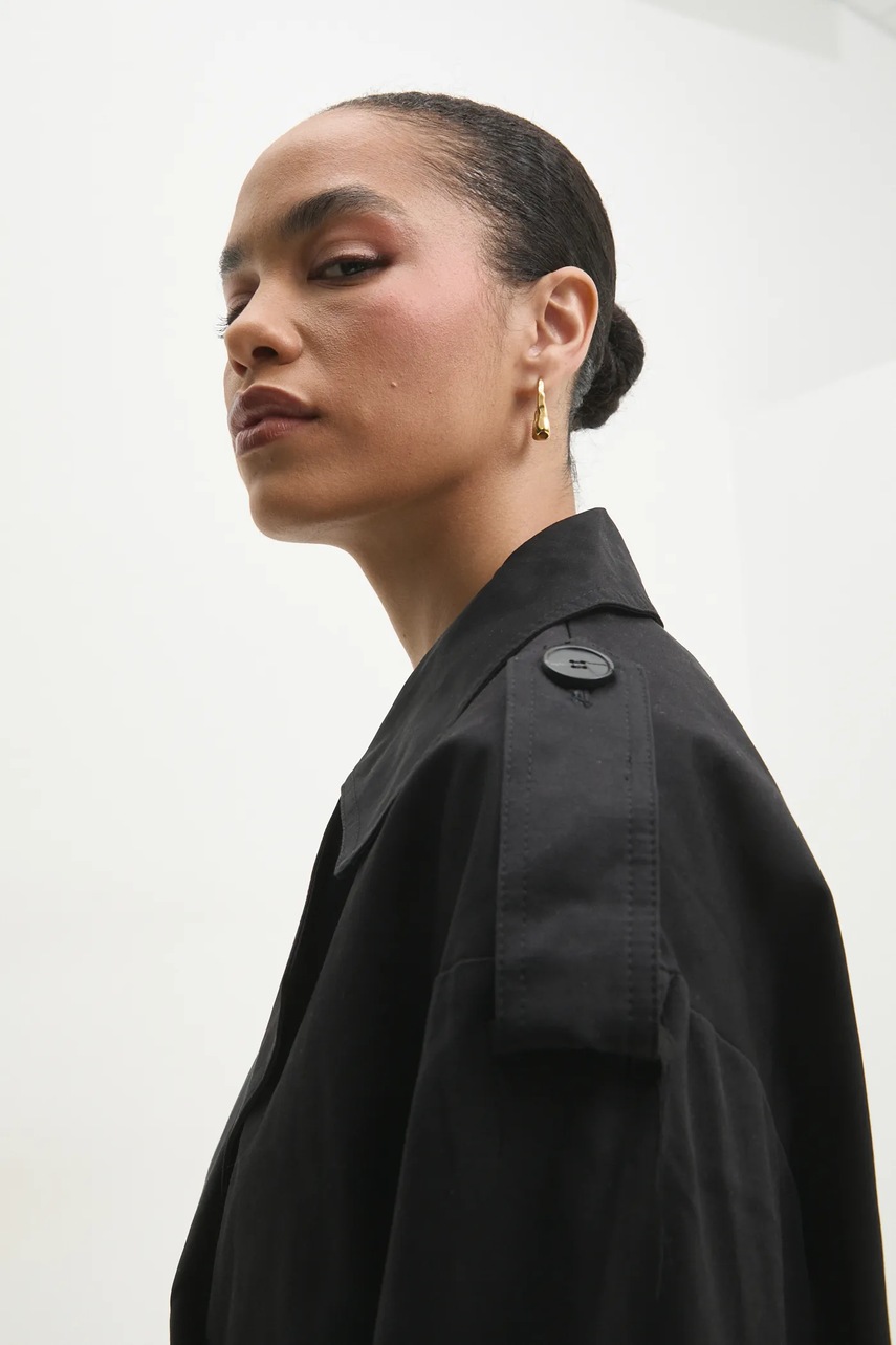 Καμπαρντίνα Answear.LAB χρώμα: μαύρο φωτογραφία