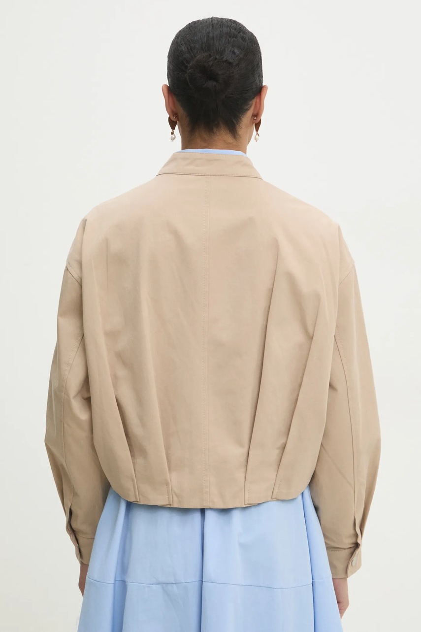 Βαμβακερό μπουφάν Answear.LAB χρώμα: μπεζ φωτογραφία