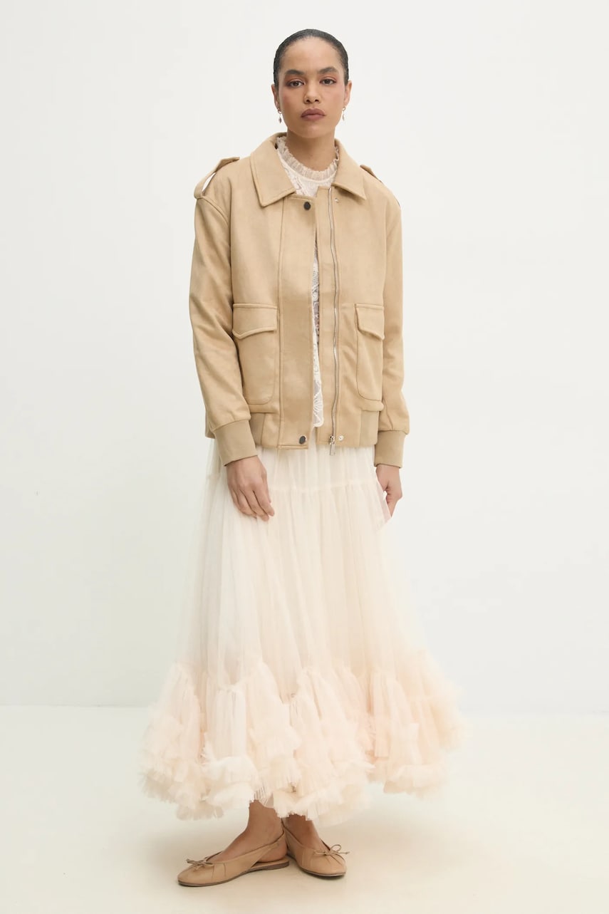 Куртка Answear.LAB женская цвет бежевый переходная Куртка Answear.LAB женская цвет бежевый переходная