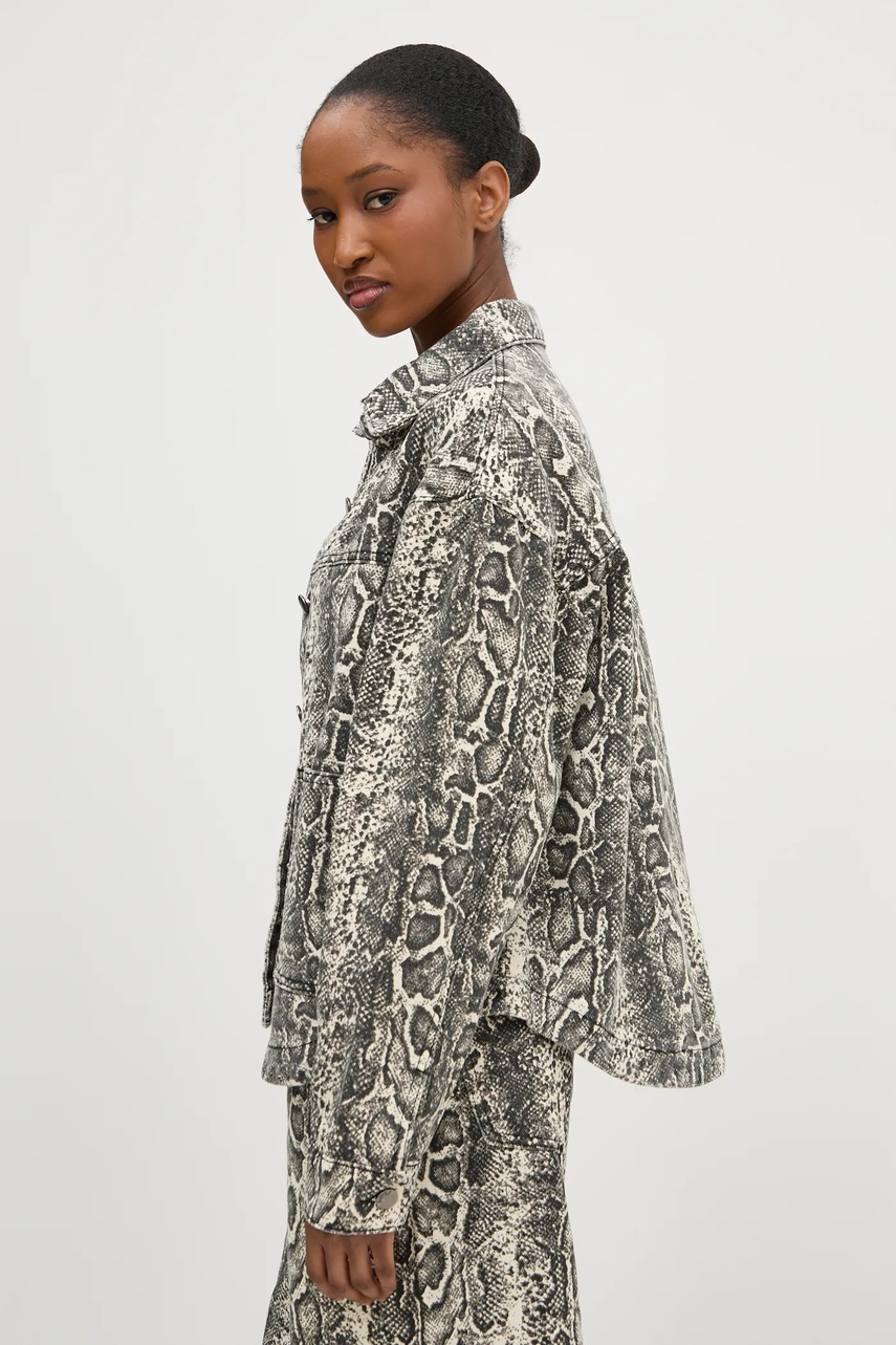 Τζιν μπουφάν Answear.LAB χρώμα: μπεζ φωτογραφία