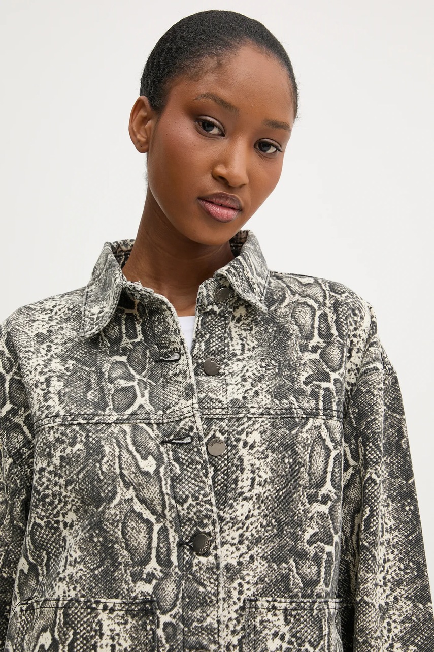 Τζιν μπουφάν Answear.LAB χρώμα: μπεζ φωτογραφία