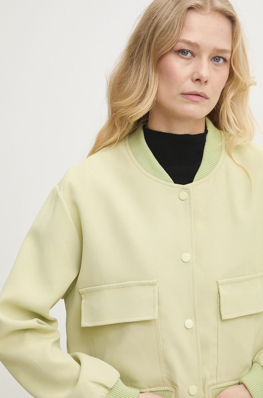 Μπουφάν bomber Answear.LAB γυναικεία, χρώμα: πράσινο φωτογραφία