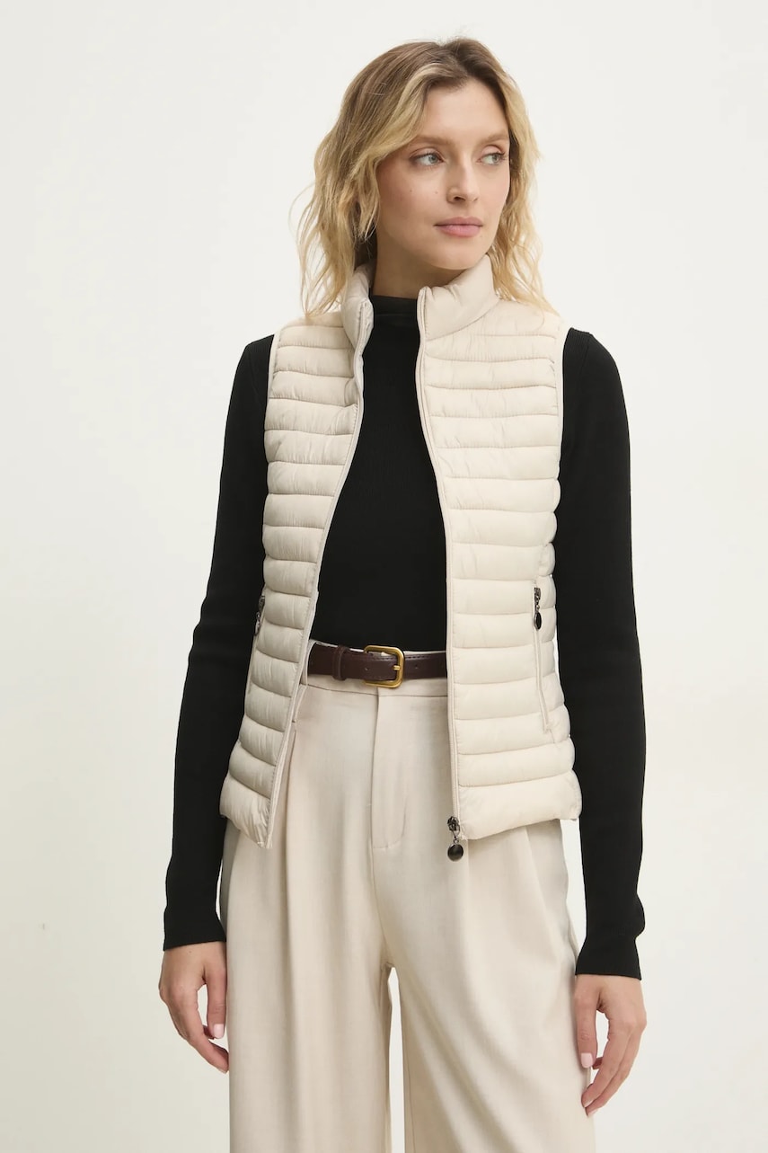 Answear Lab vesta culoarea bej, de tranzitie Answear Lab vesta culoarea bej, de tranzitie