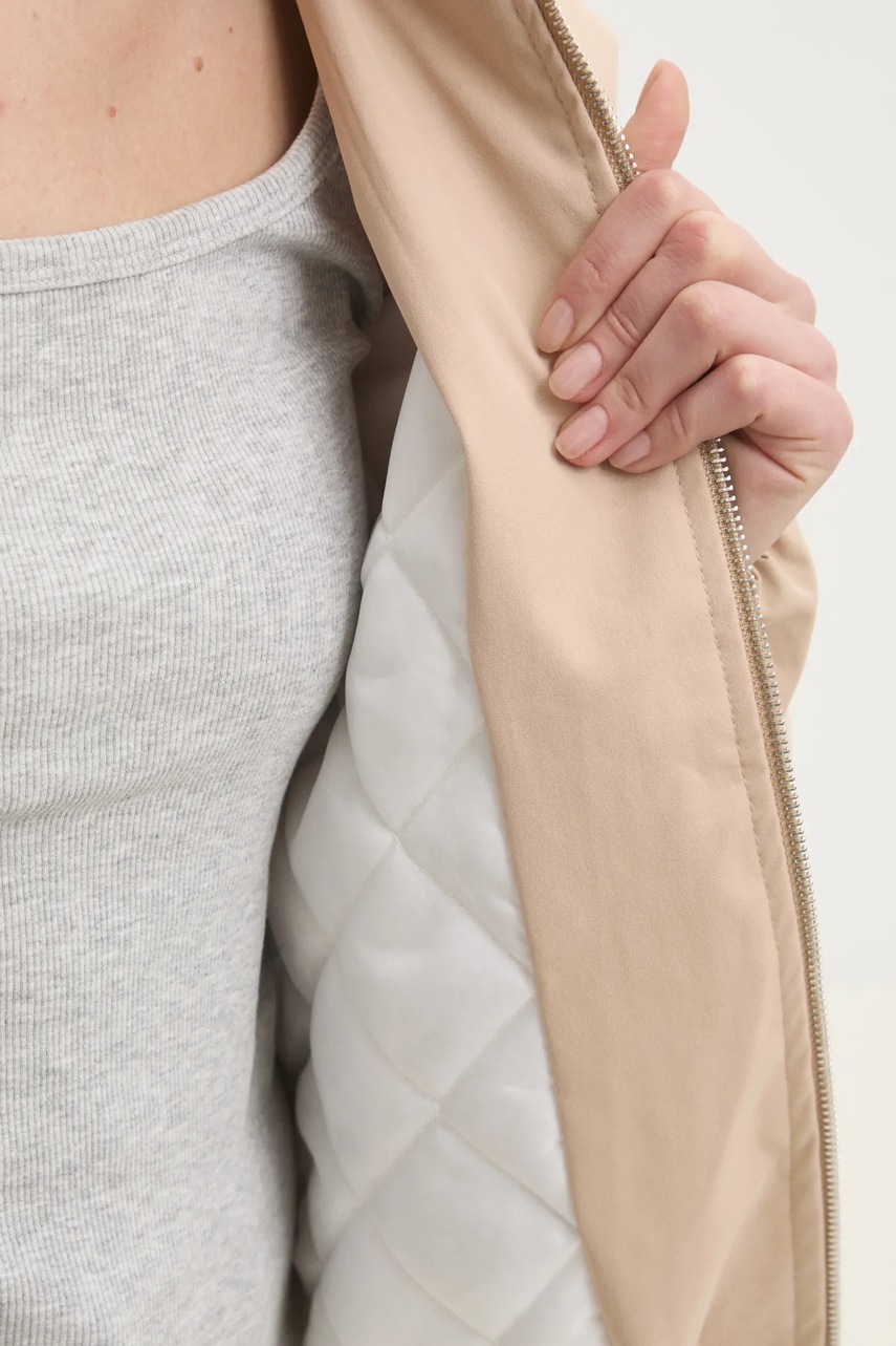 Μπουφάν bomber Answear.LAB χρώμα: μπεζ φωτογραφία