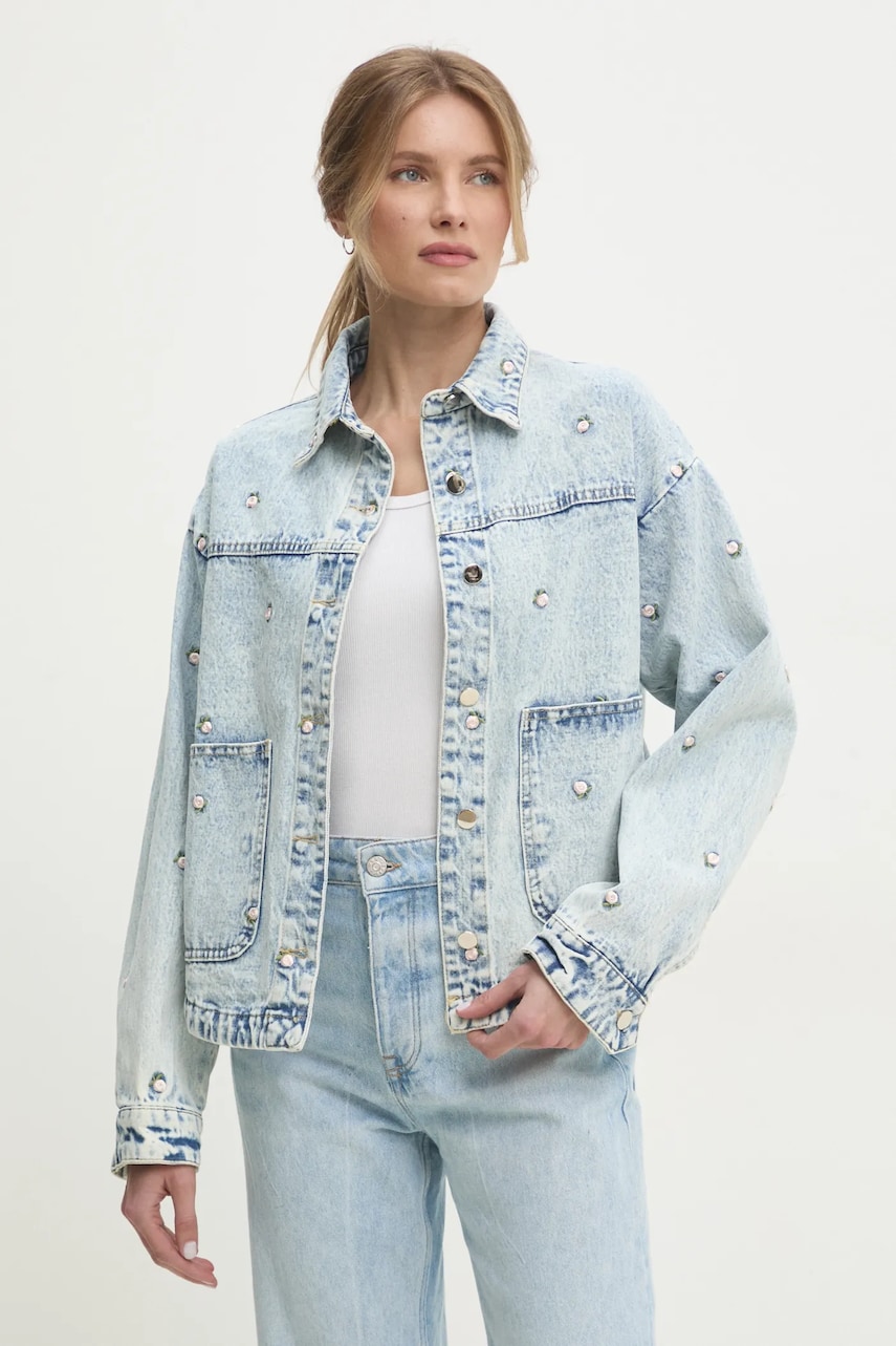 Answear Lab geaca jeans de tranzitie, oversize