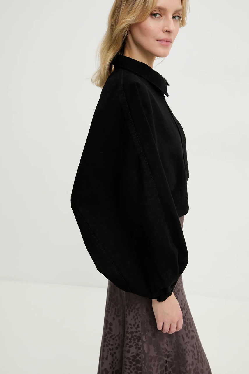 Τζιν μπουφάν Answear.LAB χρώμα: μαύρο φωτογραφία