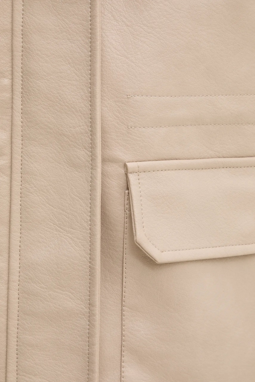 Μπουφάν Answear.LAB χρώμα: μπεζ φωτογραφία