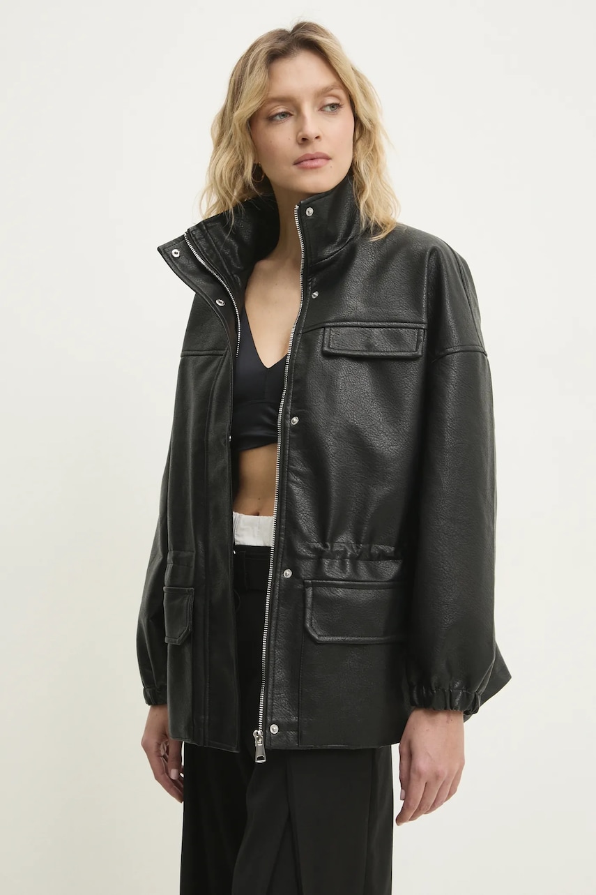 Answear Lab geaca culoarea negru, de tranzitie