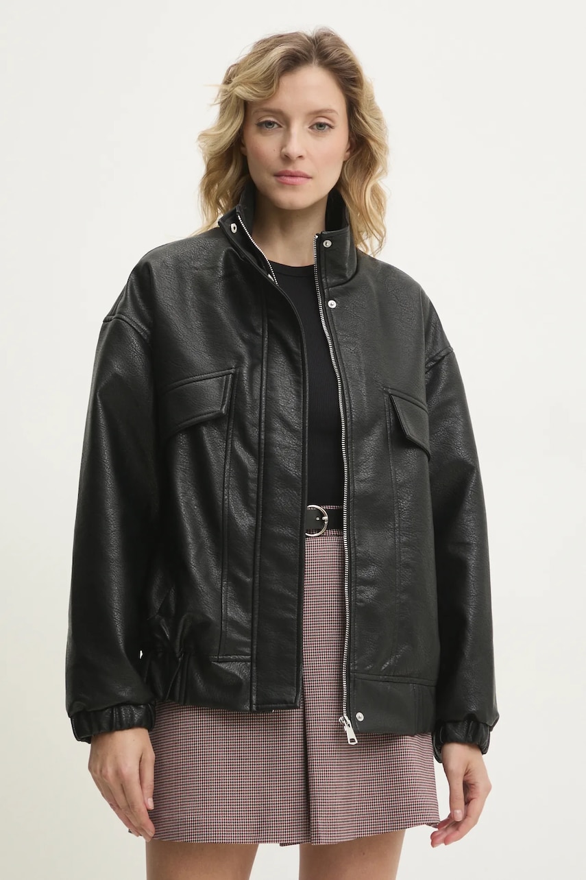 Answear Lab geaca culoarea negru, de tranzitie