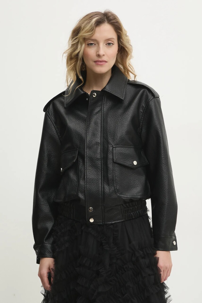 Answear Lab geaca culoarea negru, de tranzitie