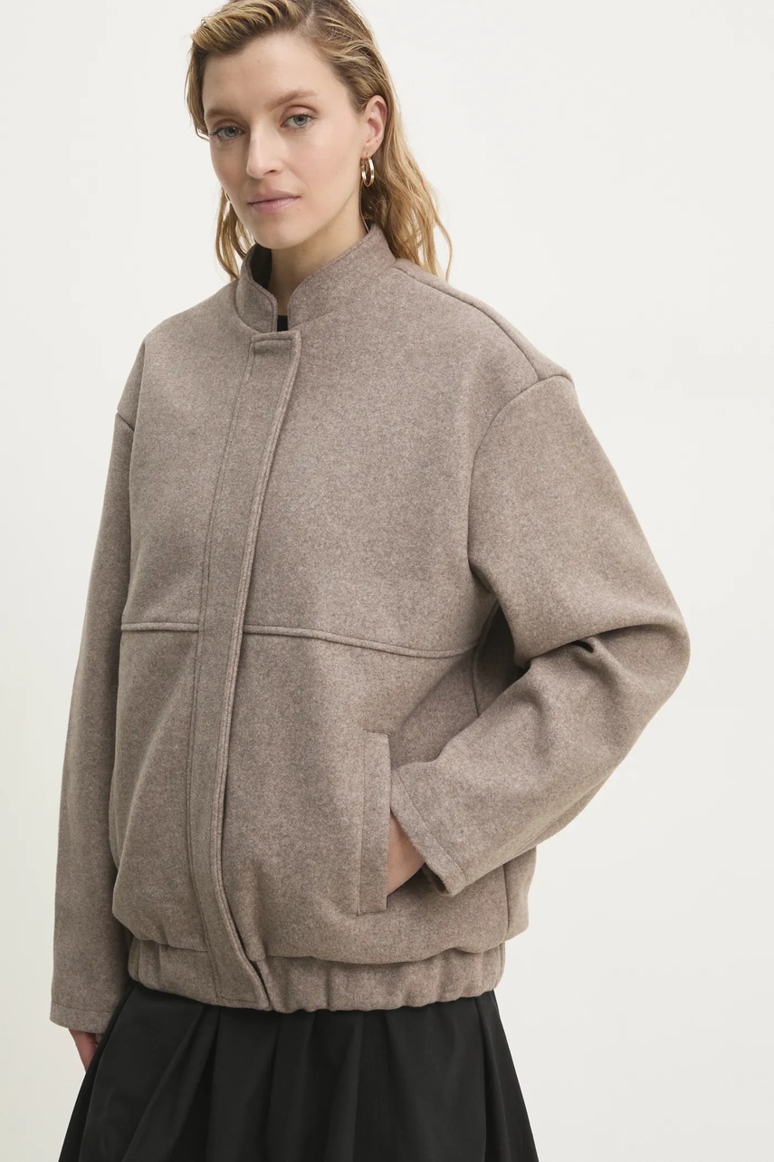 Μπουφάν Answear.LAB χρώμα: μπεζ φωτογραφία