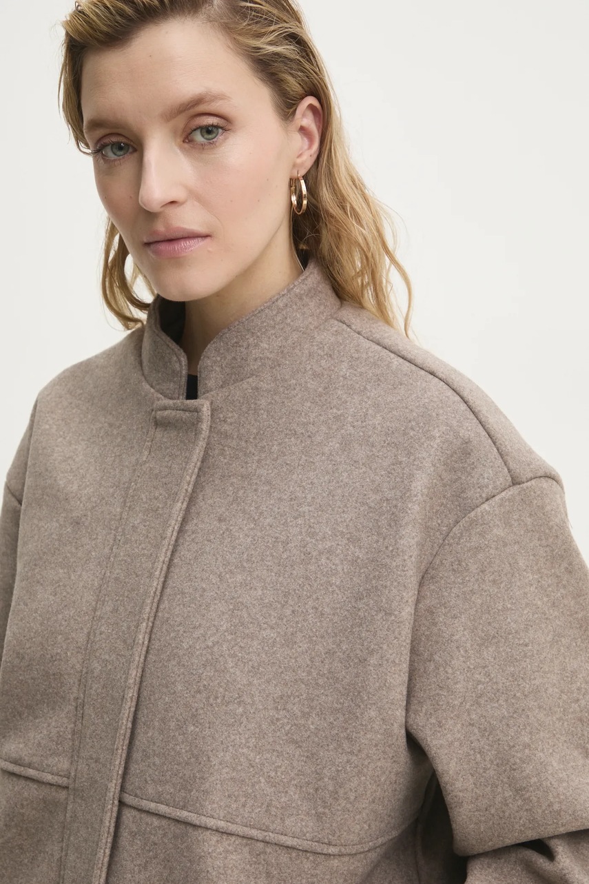 Μπουφάν Answear.LAB χρώμα: μπεζ φωτογραφία