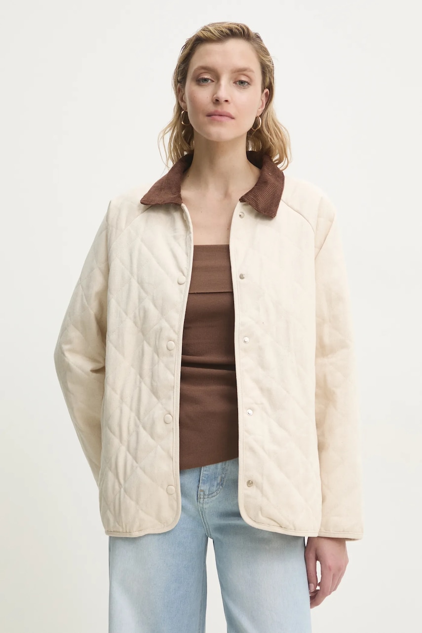 Answear Lab geaca culoarea bej, de tranzitie
