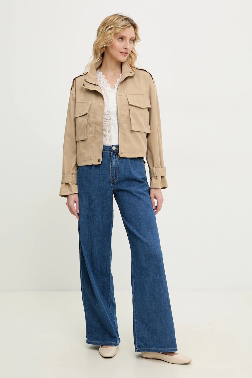 Куртка Answear.LAB цвет бежевый переходная Куртка Answear.LAB цвет бежевый переходная