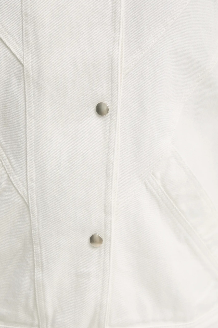 Γιλέκο τζιν Answear.LAB γυναικεία, χρώμα: άσπρο φωτογραφία