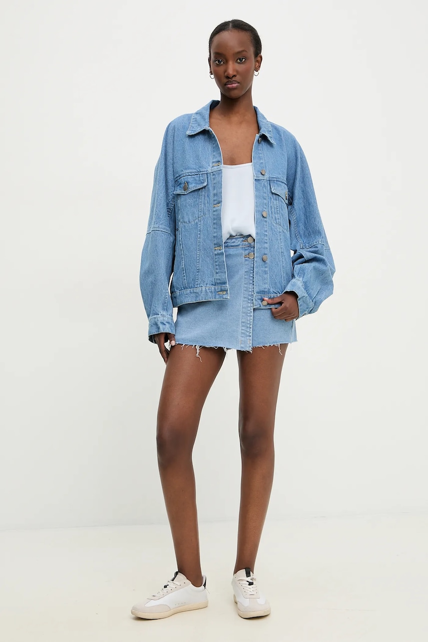 Джинсовая куртка Answear Lab переходная oversize Джинсовая куртка Answear Lab переходная oversize