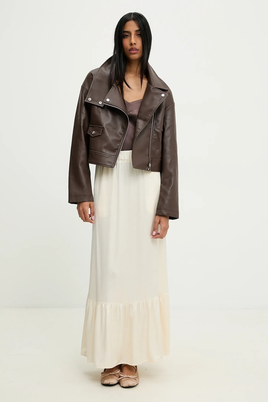 Куртка Answear Lab цвет коричневый переходная oversize Куртка Answear Lab цвет коричневый переходная oversize