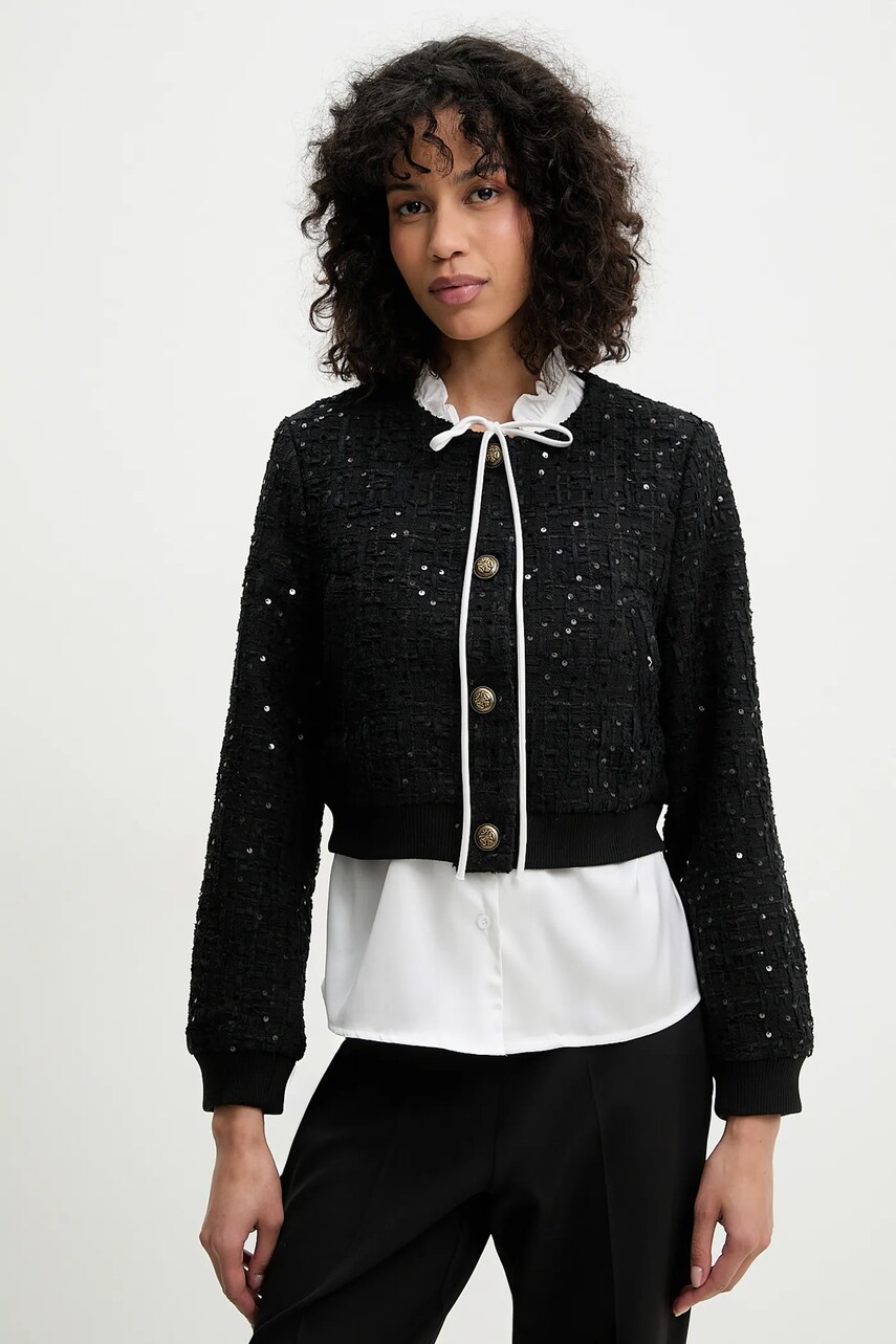 Answear Lab geaca culoarea negru, de tranzitie
