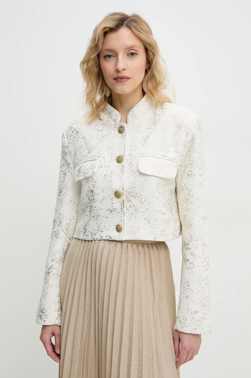 Answear Lab geaca culoarea alb, de tranzitie