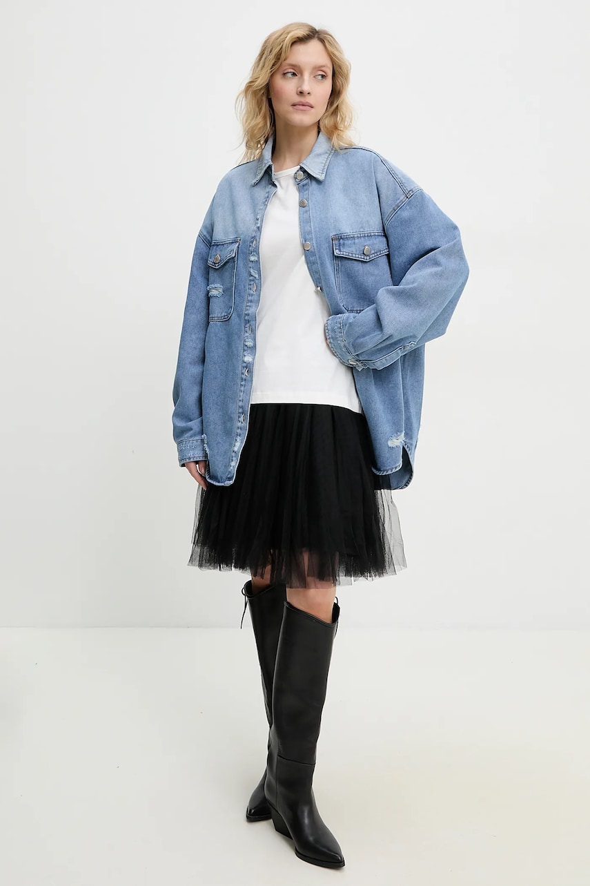 Джинсовая куртка Answear.LAB переходная oversize Джинсовая куртка Answear.LAB переходная oversize