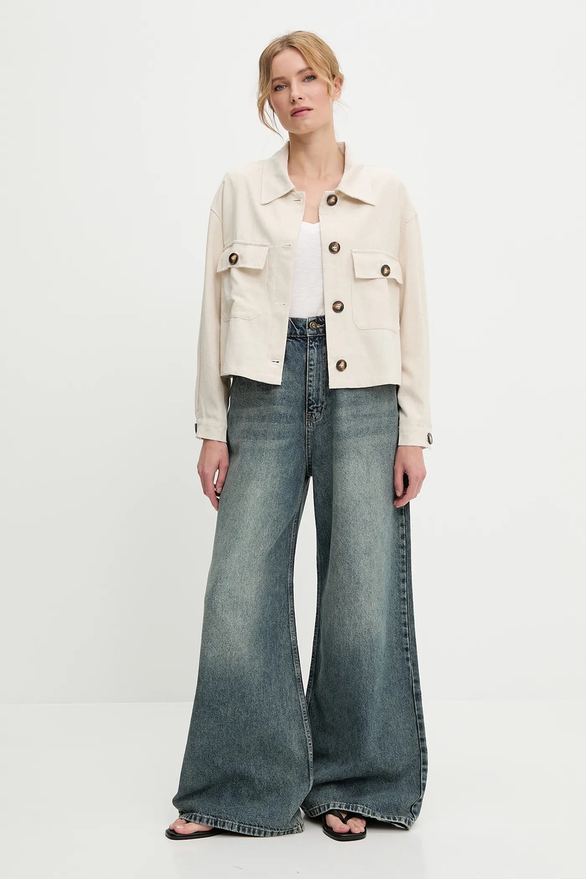 Куртка Answear.LAB цвет бежевый переходная