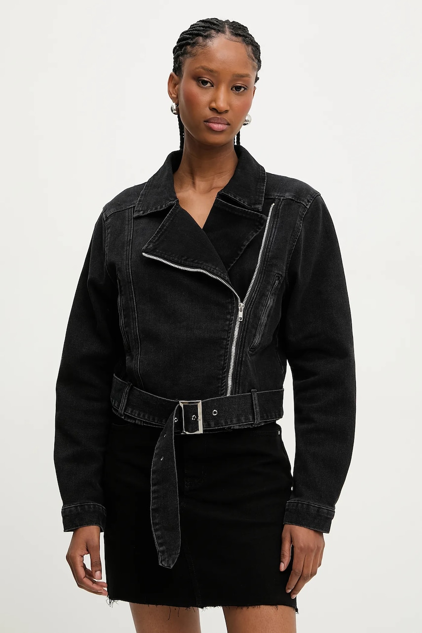 Answear Lab geaca ramones culoarea negru, de tranzitie Answear Lab geaca ramones culoarea negru, de tranzitie