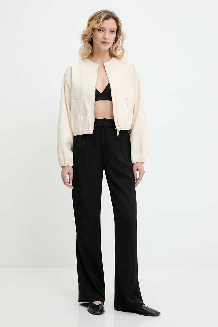 Хлопковая куртка Answear.LAB цвет бежевый переходная