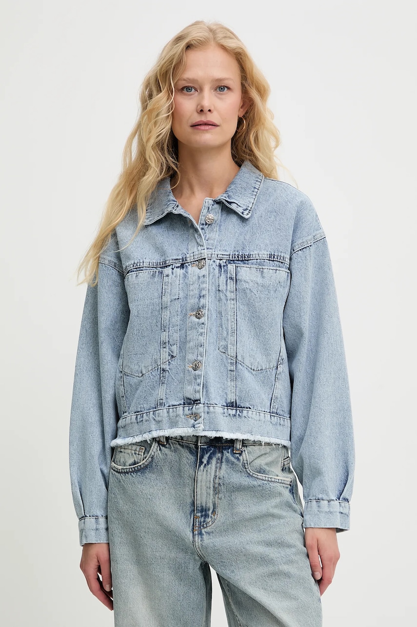 Answear Lab geaca jeans de tranzitie, oversize