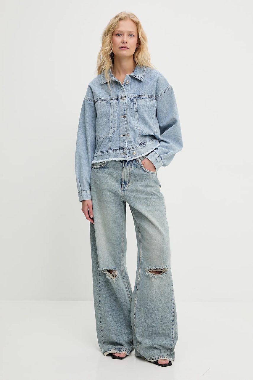 Джинсовая куртка Answear.LAB переходная oversize Джинсовая куртка Answear.LAB переходная oversize