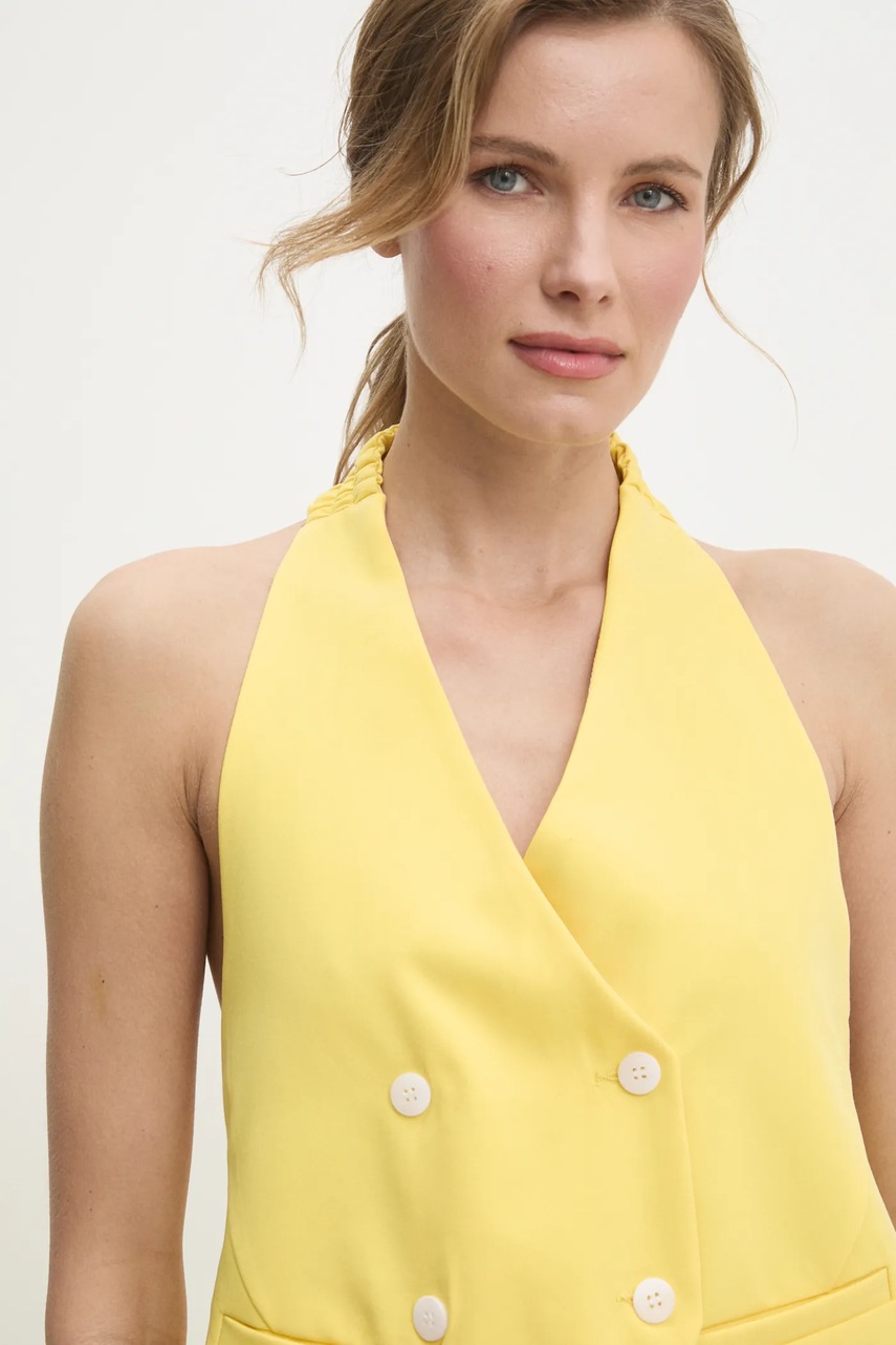Γιλέκο Answear.LAB χρώμα: κίτρινο φωτογραφία