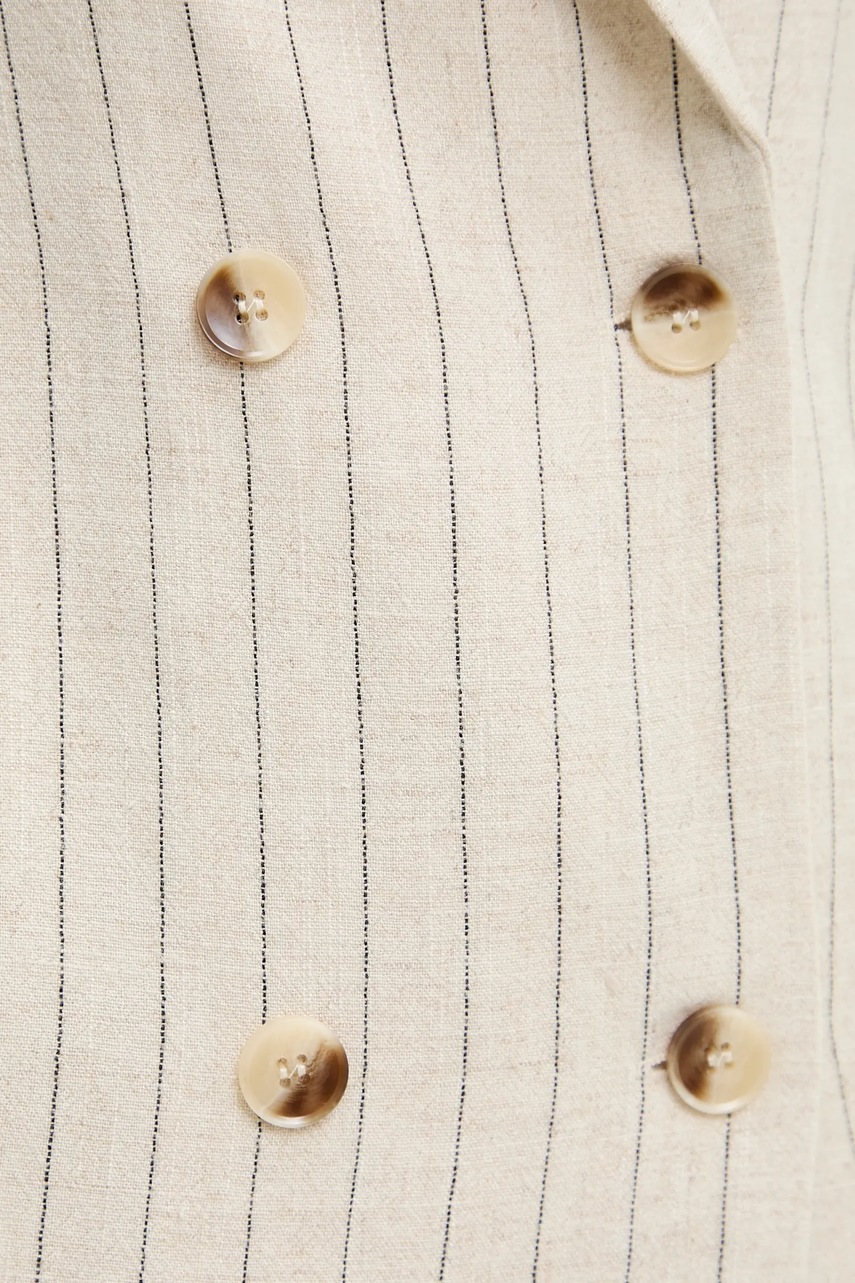 Γιλέκο από λινό ύφασμα Answear.LAB χρώμα: μπεζ φωτογραφία