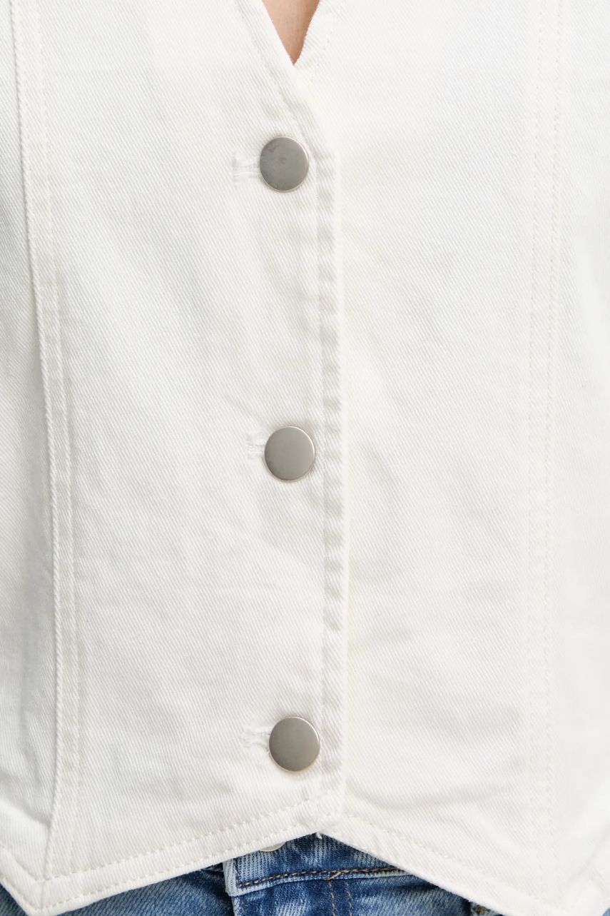 Γιλέκο τζιν Answear.LAB χρώμα: μπεζ φωτογραφία