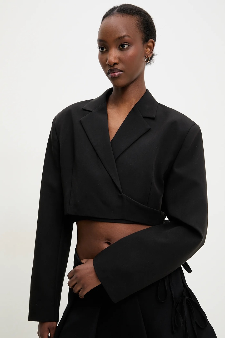 Σακάκι Answear.LAB χρώμα: μαύρο φωτογραφία