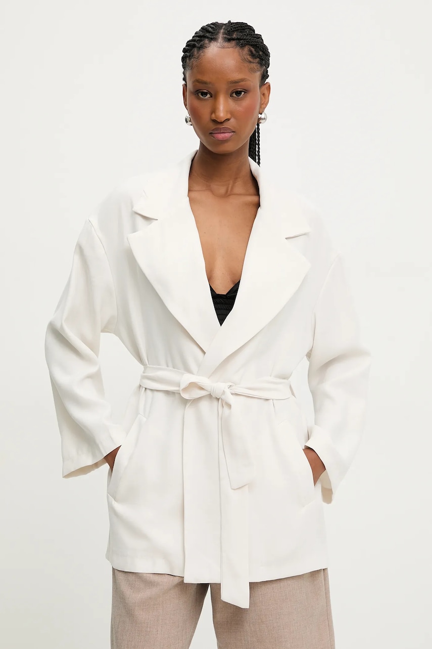 Answear Lab sacou culoarea bej, oversize, neted