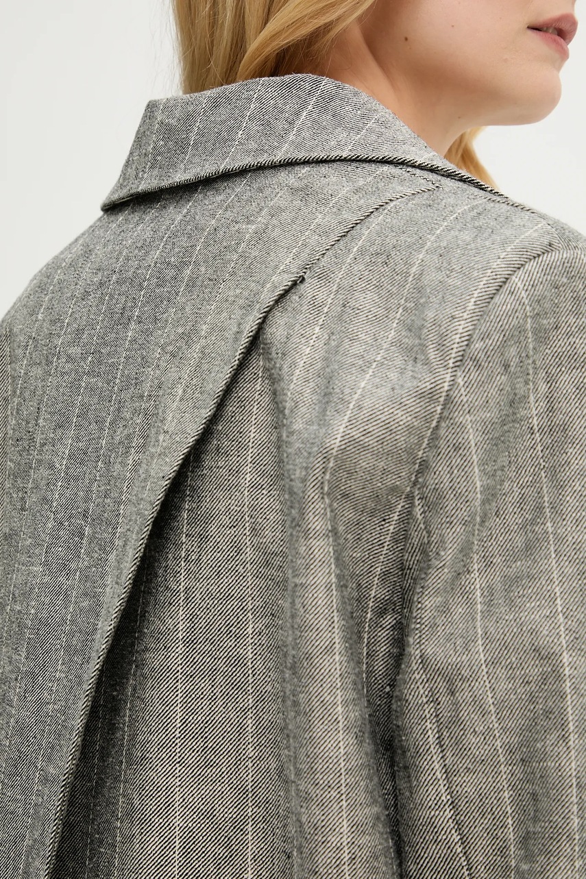 Blazer με μείγμα λινών Answear.LAB χρώμα: γκρι φωτογραφία