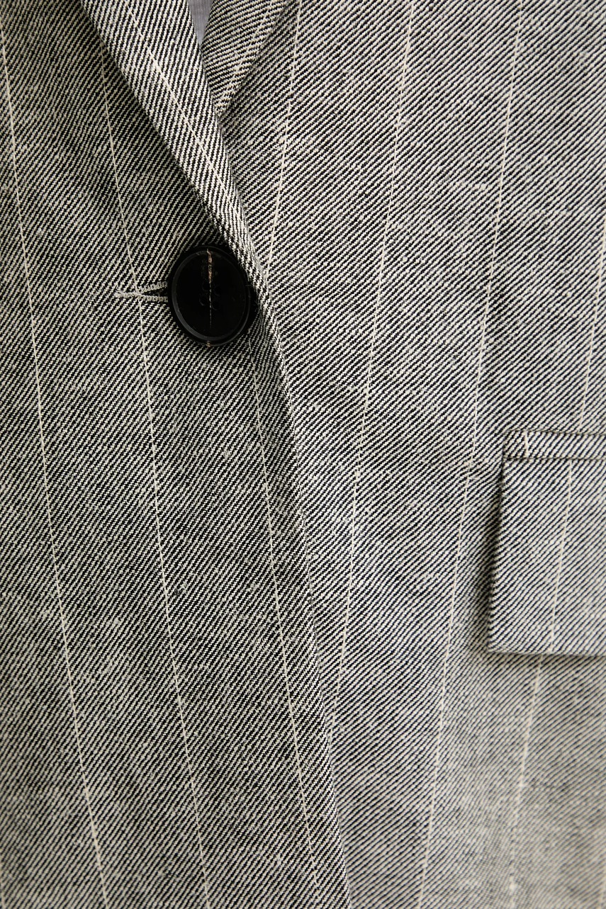 Blazer με μείγμα λινών Answear.LAB χρώμα: γκρι φωτογραφία