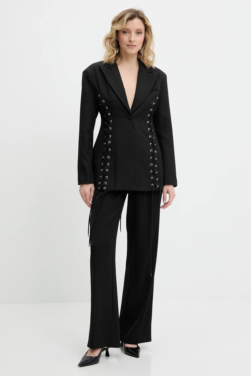 Пиджак Answear.LAB цвет чёрный однобортный однотонный