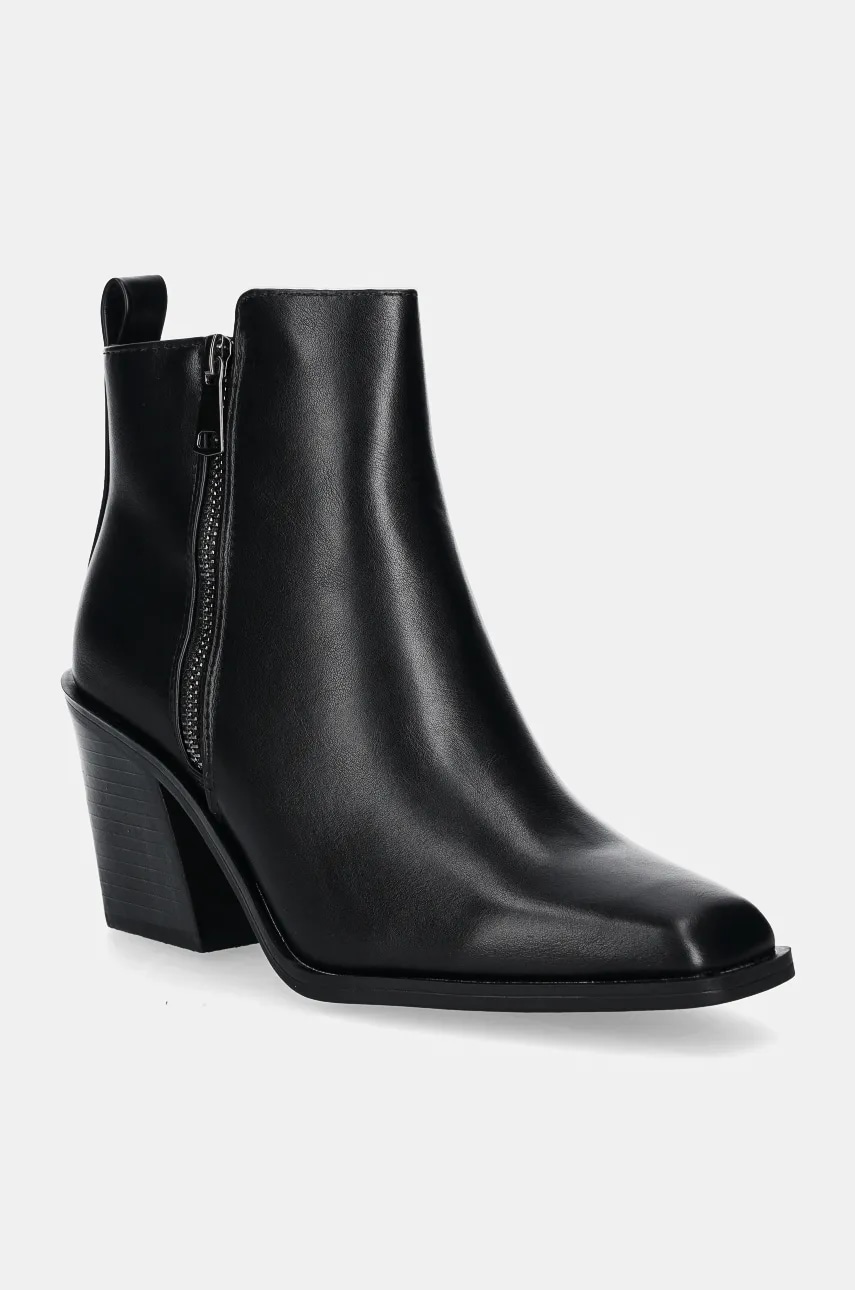 Answear Lab botine femei, culoarea negru, cu toc drept